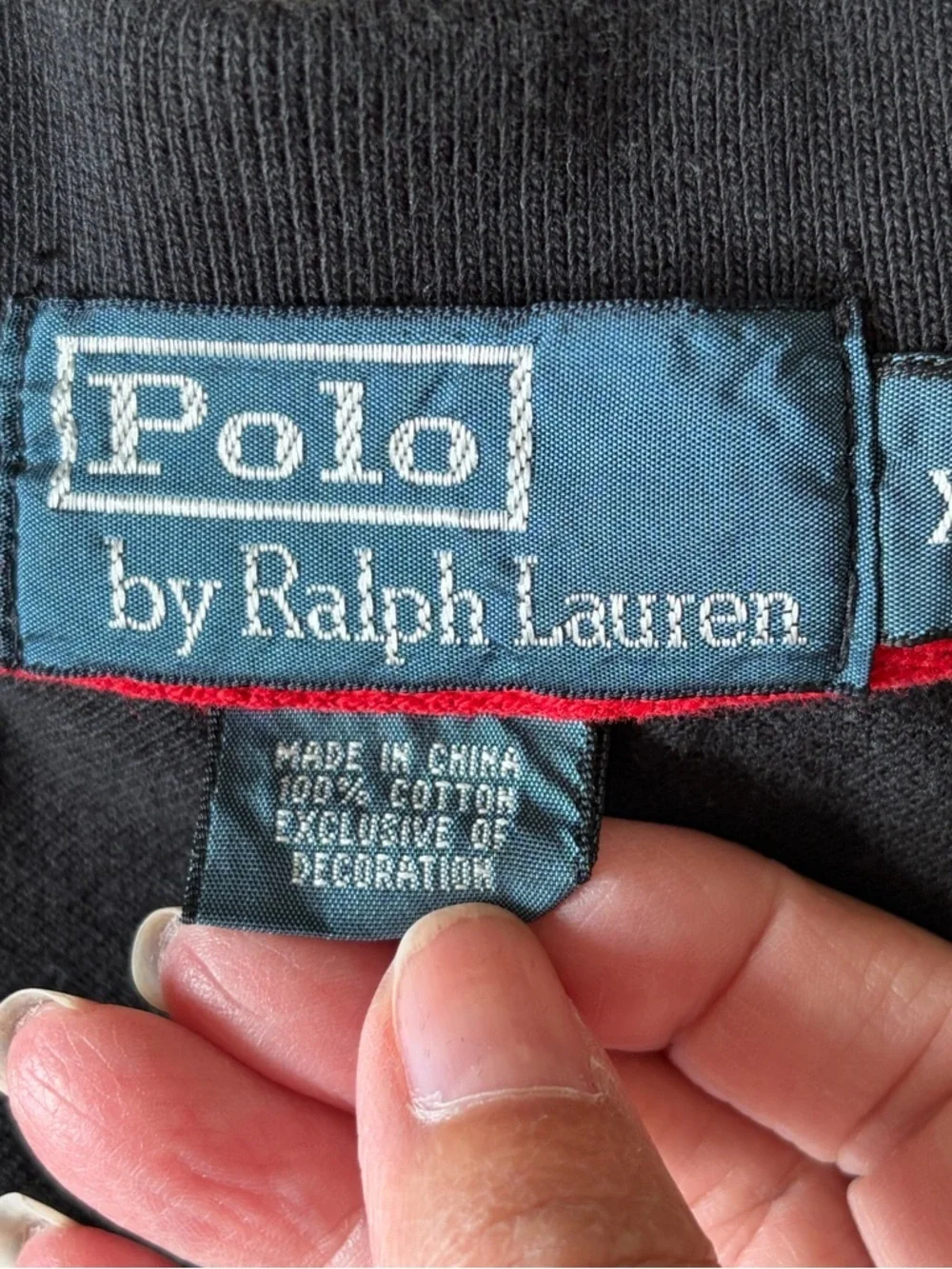 POLO Ralph Lauren Men’s XL Crossed Mallet RPLC Logo Black Polo Shirt Preppy